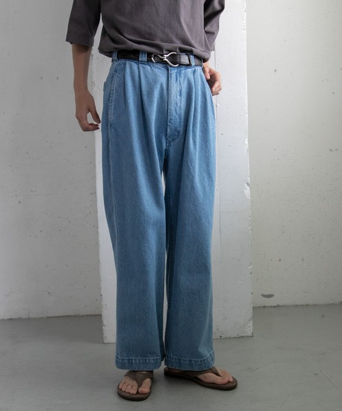 FORK&SPOON(フォークアンドスプーン)の「FORK&SPOON ツータックデニムパンツ(デニムパンツ・メンズ・ブルー系その他/ワンウォッシュ・4/5/3)」の4枚目の写真