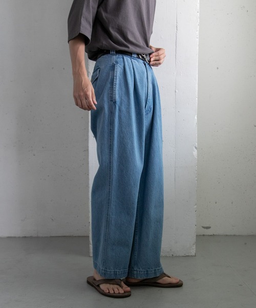 FORK&SPOON(フォークアンドスプーン)の「FORK&SPOON ツータックデニムパンツ(デニムパンツ・メンズ・ブルー系その他/ワンウォッシュ・4/5/3)」の5枚目の写真