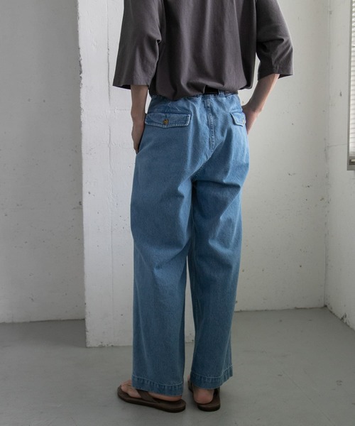FORK&SPOON(フォークアンドスプーン)の「FORK&SPOON ツータックデニムパンツ(デニムパンツ・メンズ・ブルー系その他/ワンウォッシュ・4/5/3)」の6枚目の写真