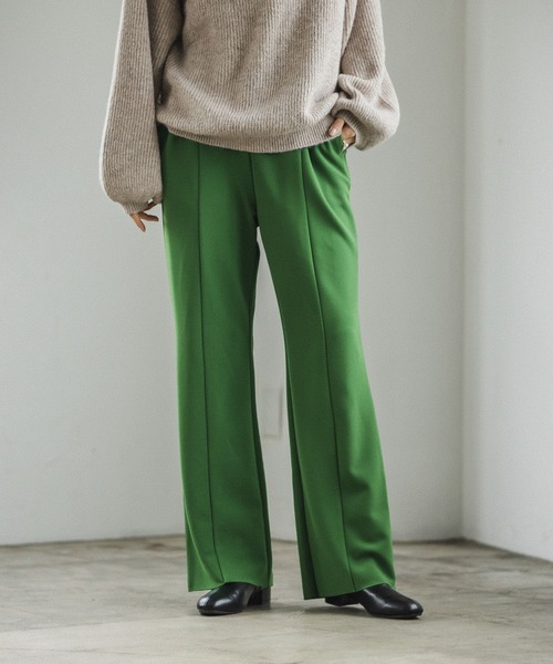 LEPSIM（レプシィム）の「【レプスタコラボ/セルフカット可能】ジョーゼットパンツ　163180（その他パンツ・レディース・グリーン/オレンジ/ブラック/アイボリー・MEDIUM/LARGE）」の4枚目の写真