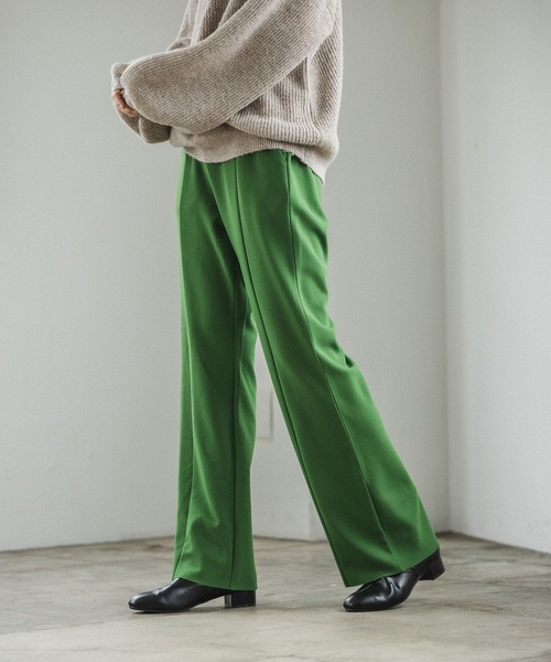 LEPSIM（レプシィム）の「【レプスタコラボ/セルフカット可能】ジョーゼットパンツ　163180（その他パンツ・レディース・グリーン/オレンジ/ブラック/アイボリー・MEDIUM/LARGE）」の5枚目の写真