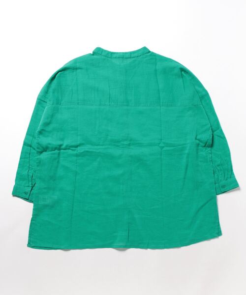 coca(coca)(コカ)の「コットン楊柳バンドカラーシャツ(シャツ/ブラウス・レディース・ブラック/ホワイト/グリーン/オレンジ・M/L)」の15枚目の写真