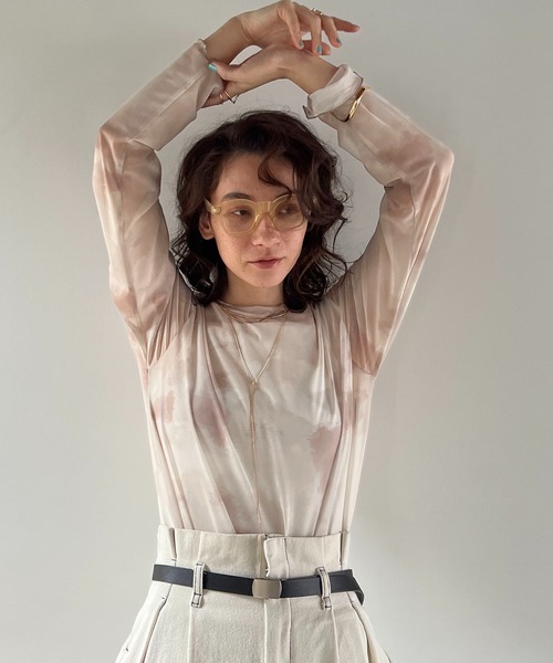 CAPRICIEUX LE'MAGE（カプリシューレマージュ）の「ワイドフレームメガネ（メガネ・レディース・ブラック/ベージュ・FREE）」の8枚目の写真