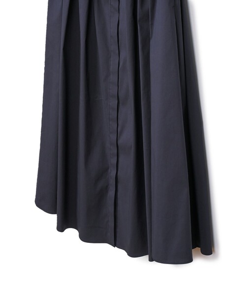 2023✨️アナイ コットンナイロンブロードシャツ ワンピース ネイビー M セール】コットンナイロンブロードシャツ ワンピース