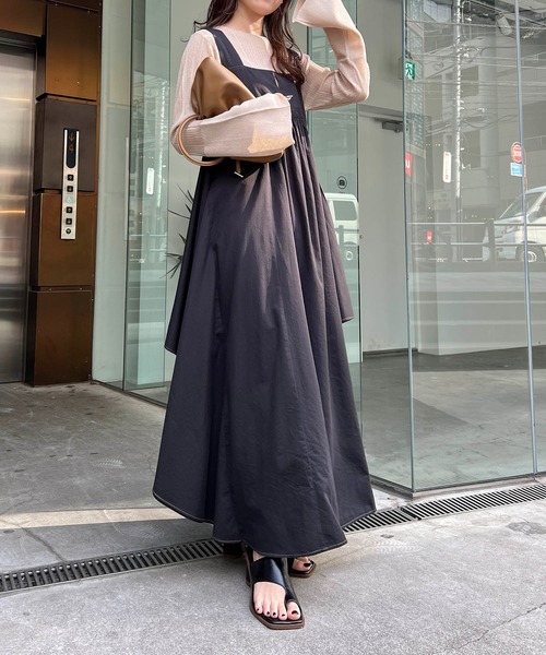 CAPRICIEUX LE'MAGE（カプリシューレマージュ）の「配色ステッチサイドフレアワンピース（ワンピース・レディース・ホワイト/ブラック・FREE）」の20枚目の写真