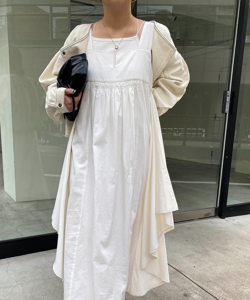 CAPRICIEUX LE'MAGE（カプリシューレマージュ）の「配色ステッチサイドフレアワンピース（ワンピース・レディース・ホワイト/ブラック・FREE）」の18枚目の写真