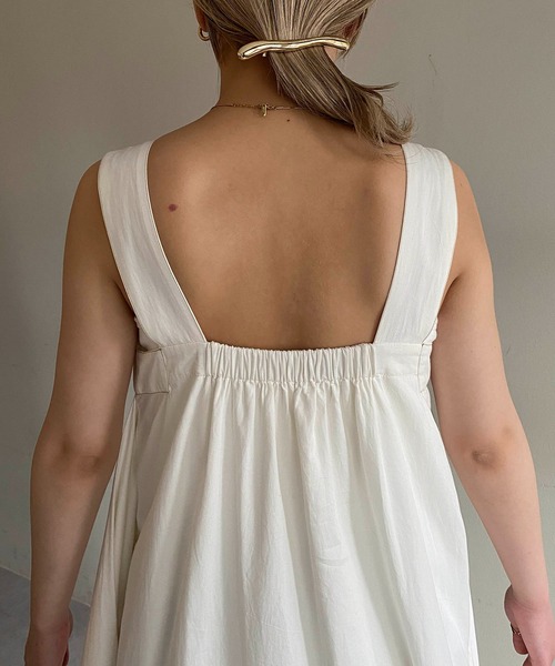 CAPRICIEUX LE'MAGE（カプリシューレマージュ）の「配色ステッチサイドフレアワンピース（ワンピース・レディース・ホワイト/ブラック・FREE）」の22枚目の写真