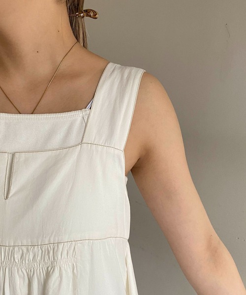 CAPRICIEUX LE'MAGE（カプリシューレマージュ）の「配色ステッチサイドフレアワンピース（ワンピース・レディース・ホワイト/ブラック・FREE）」の19枚目の写真