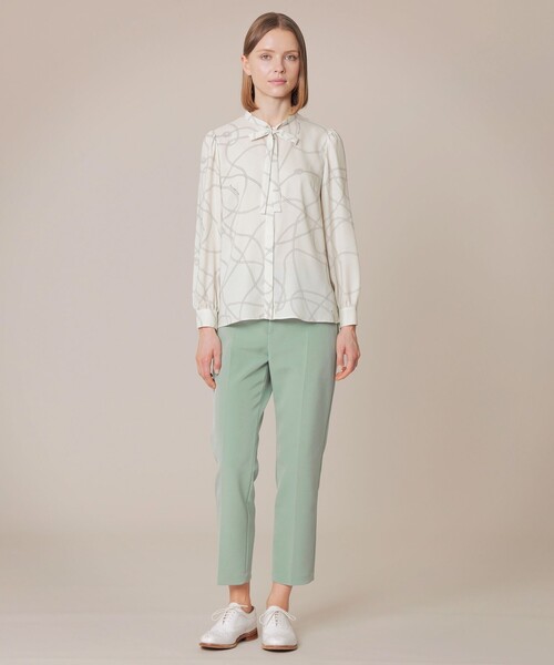 MACKINTOSH LONDON（マッキントッシュ ロンドン）の「ローププリントブラウス（シャツ/ブラウス・レディース・グリーン/ホワイト・38）」の6枚目の写真