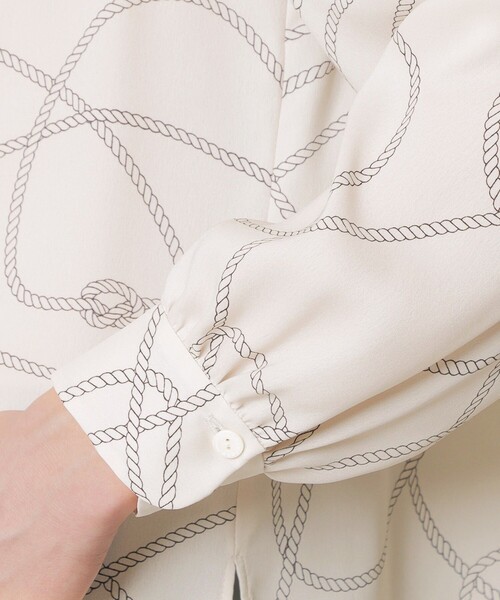 MACKINTOSH LONDON（マッキントッシュ ロンドン）の「ローププリントブラウス（シャツ/ブラウス・レディース・グリーン/ホワイト・38）」の4枚目の写真