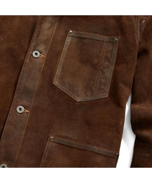 RRL（ダブル アール エル）の「ラフアウト スエード ジャケット