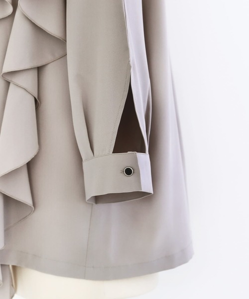 osharewalker（オシャレウォーカー）の「【廃盤】『アシメラッフルフリルシャツ』（シャツ/ブラウス・レディース・ブラック/ライトグレー・FREE）」の21枚目の写真