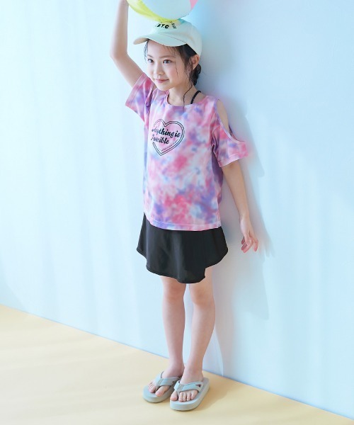 devirock(デビロック)の「UVカット タイダイ セパレート水着 3Pセット(水着・キッズ・ピンク/パープル/イエロー/グリーン/パープル系その他2・100cm/110cm/120cm/130cm/140cm/150cm/160cm)」の9枚目の写真