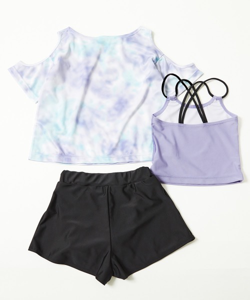 devirock(デビロック)の「UVカット タイダイ セパレート水着 3Pセット(水着・キッズ・ピンク/パープル/イエロー/グリーン/パープル系その他2・100cm/110cm/120cm/130cm/140cm/150cm/160cm)」の20枚目の写真