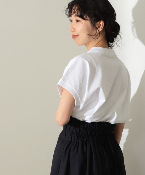 ATON（エイトン）の「ATON / スーピマ エア オーバーサイズ タンクトップ（Tシャツ/カットソー・レディース・ホワイト/グリーン・ONE SIZE）」の6枚目の写真