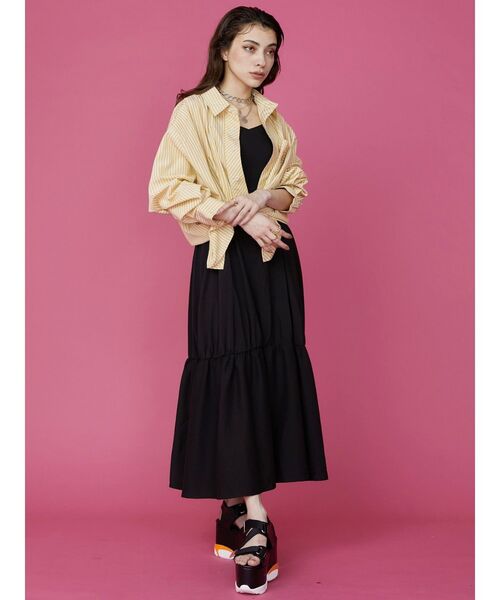 EVRIS(エヴリス)の「オープンウエストロングキャミワンピース(ワンピース・レディース・ブラック/パープル/ホワイト・FREE)」の17枚目の写真