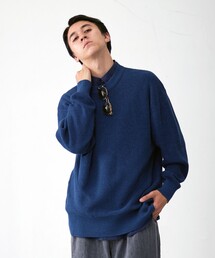【UNISEX】デニムルッククルーネックニット