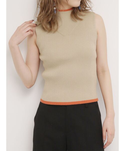 レディース ライン ノースリーブニット MURUA（ムルーア）の「ラインノースリーブニット（ニット