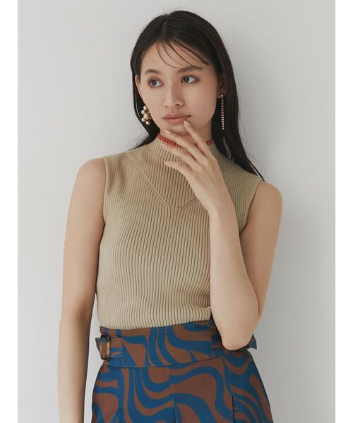 レディース ライン ノースリーブニット MURUA（ムルーア）の「ラインノースリーブニット（ニット