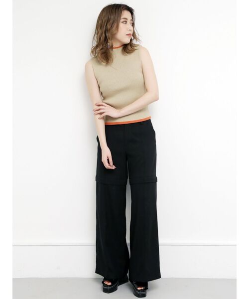 レディース ライン ノースリーブニット MURUA（ムルーア）の「ラインノースリーブニット（ニット