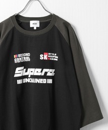 UNCORD | 【UNCORD】 vintage design logo raglan T-shirt ／ ワンポイント ロゴ ラグラン 7分袖 ビッグ Tシャツ(Tシャツ/カットソー)