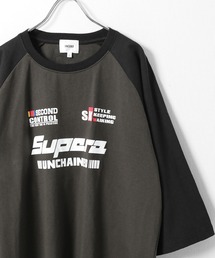 UNCORD | 【UNCORD】vintage design logo raglan T-shirt／ワンポイント胸ロゴラグラン7分袖ビッグTシャツ(Tシャツ/カットソー)