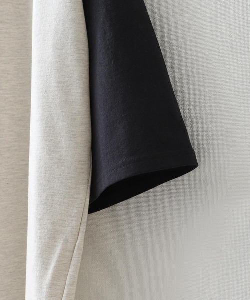 UNCORD（アンコード）の「【UNCORD】 vintage design logo raglan T-shirt ／ ワンポイント ロゴ ラグラン 7分袖 ビッグ Tシャツ（Tシャツ/カットソー・メンズ・アイボリー系/ホワイト/ホワイト×ブラック/オートミール/ホワイト×グリーン/ブラック/ブラック系/チャコール/ホワイト系/ホワイト系1・LARGE/MEDIUM/X-LARGE）」の13枚目の写真