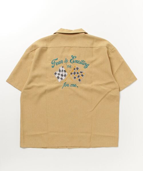 【セール】ルーズシルエット刺繍入り半袖シャツ（シャツ/ブラウス）｜ATELANE（アテレーン）