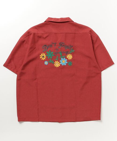 【セール】ルーズシルエット刺繍入り半袖シャツ（シャツ/ブラウス）｜ATELANE（アテレーン）