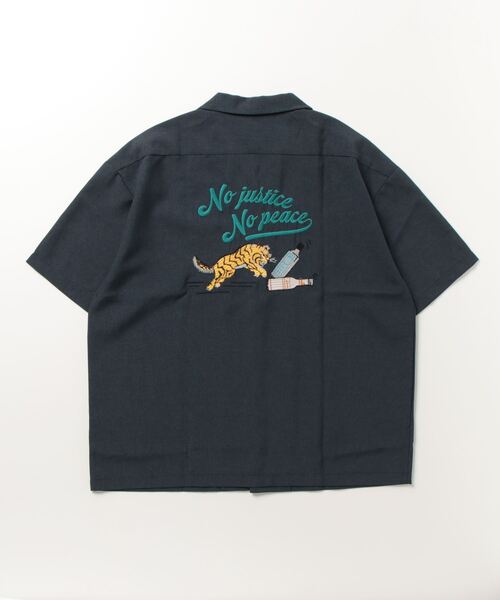 【セール】ルーズシルエット刺繍入り半袖シャツ（シャツ/ブラウス）｜ATELANE（アテレーン）