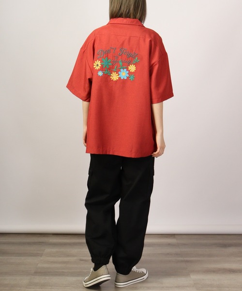 【セール】ルーズシルエット刺繍入り半袖シャツ（シャツ/ブラウス）｜ATELANE（アテレーン）