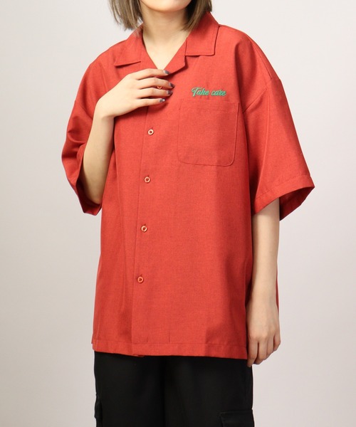 【セール】ルーズシルエット刺繍入り半袖シャツ（シャツ/ブラウス）｜ATELANE（アテレーン）