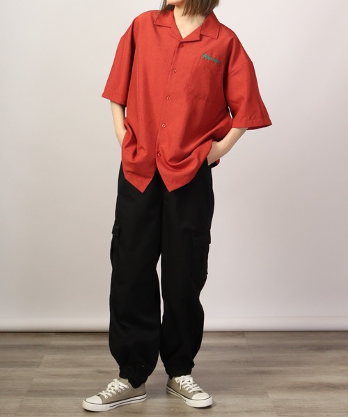 【セール】ルーズシルエット刺繍入り半袖シャツ（シャツ/ブラウス）｜ATELANE（アテレーン）