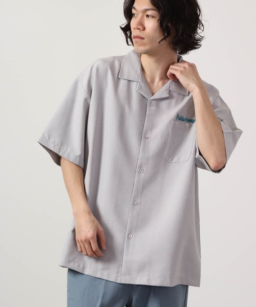 【セール】ルーズシルエット刺繍入り半袖シャツ（シャツ/ブラウス）｜ATELANE（アテレーン）