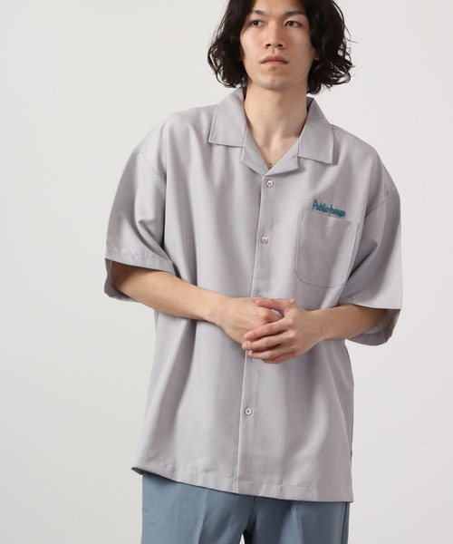 【セール】ルーズシルエット刺繍入り半袖シャツ（シャツ/ブラウス）｜ATELANE（アテレーン）