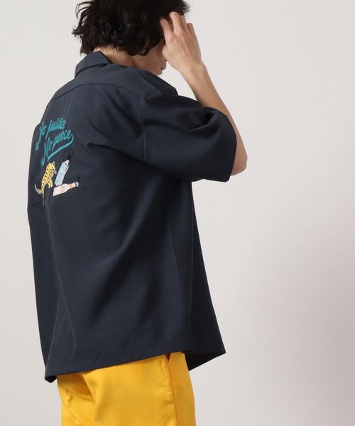 【セール】ルーズシルエット刺繍入り半袖シャツ（シャツ/ブラウス）｜ATELANE（アテレーン）