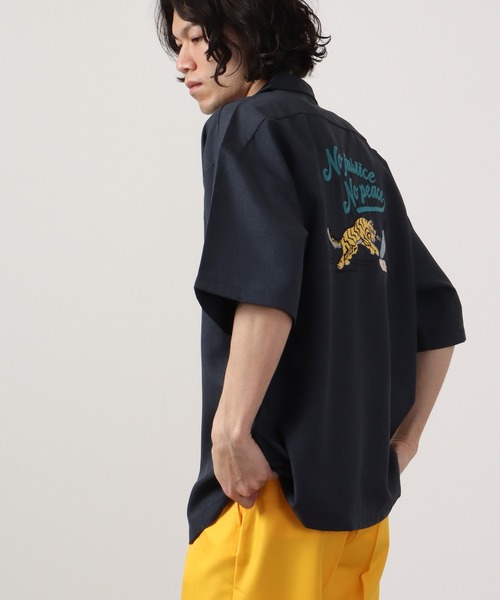 【セール】ルーズシルエット刺繍入り半袖シャツ（シャツ/ブラウス）｜ATELANE（アテレーン）