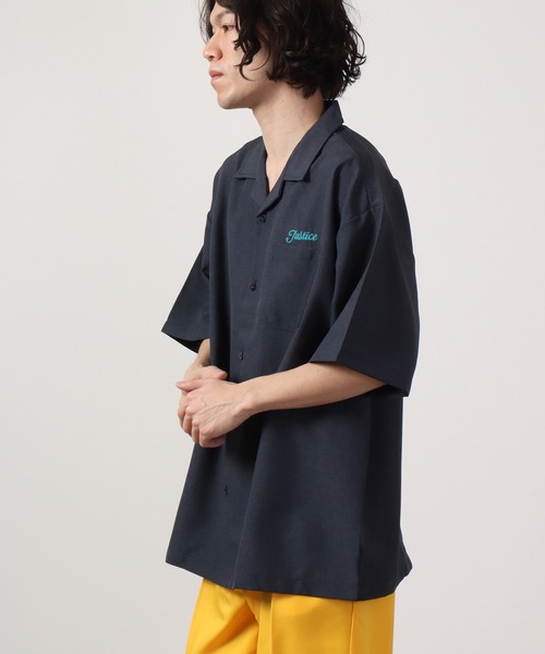 【セール】ルーズシルエット刺繍入り半袖シャツ（シャツ/ブラウス）｜ATELANE（アテレーン）