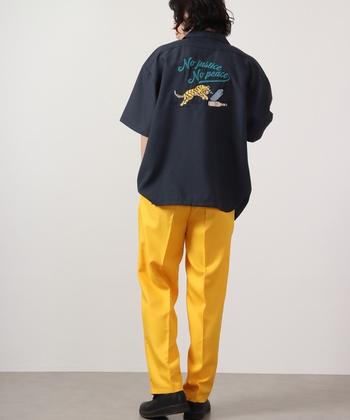 【セール】ルーズシルエット刺繍入り半袖シャツ（シャツ/ブラウス）｜ATELANE（アテレーン）