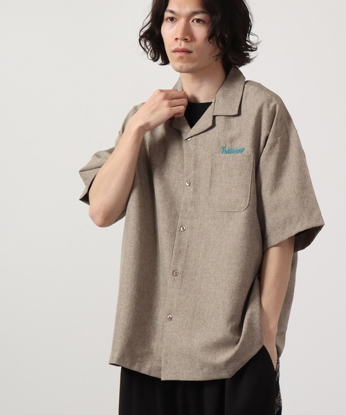 【セール】ルーズシルエット刺繍入り半袖シャツ（シャツ/ブラウス）｜ATELANE（アテレーン）