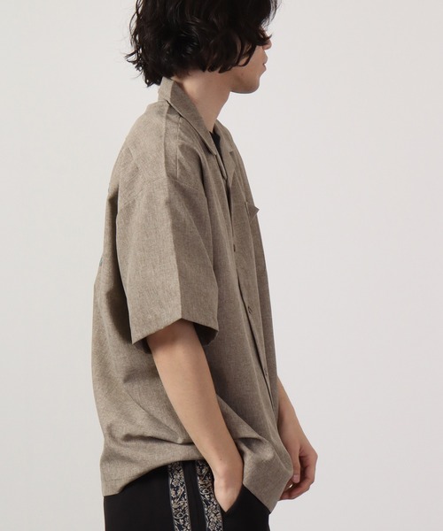 【セール】ルーズシルエット刺繍入り半袖シャツ（シャツ/ブラウス）｜ATELANE（アテレーン）