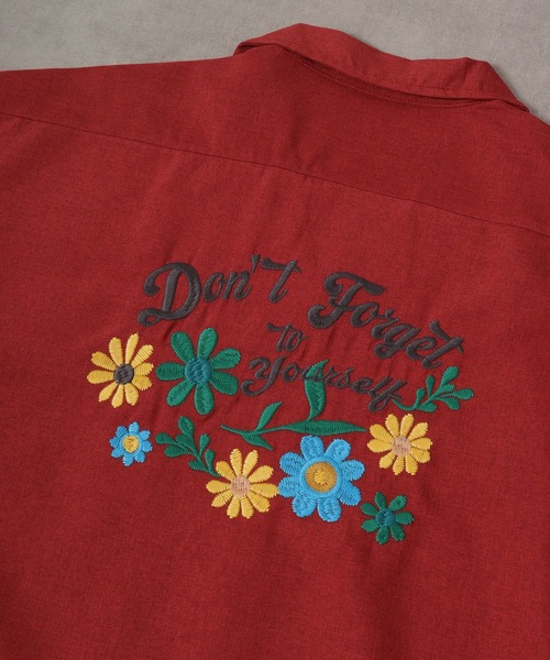 【セール】ルーズシルエット刺繍入り半袖シャツ（シャツ/ブラウス）｜ATELANE（アテレーン）