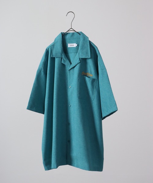 【セール】ルーズシルエット刺繍入り半袖シャツ（シャツ/ブラウス）｜ATELANE（アテレーン）