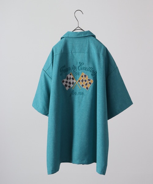 【セール】ルーズシルエット刺繍入り半袖シャツ（シャツ/ブラウス）｜ATELANE（アテレーン）