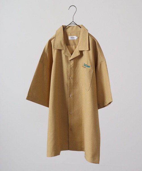 【セール】ルーズシルエット刺繍入り半袖シャツ（シャツ/ブラウス）｜ATELANE（アテレーン）