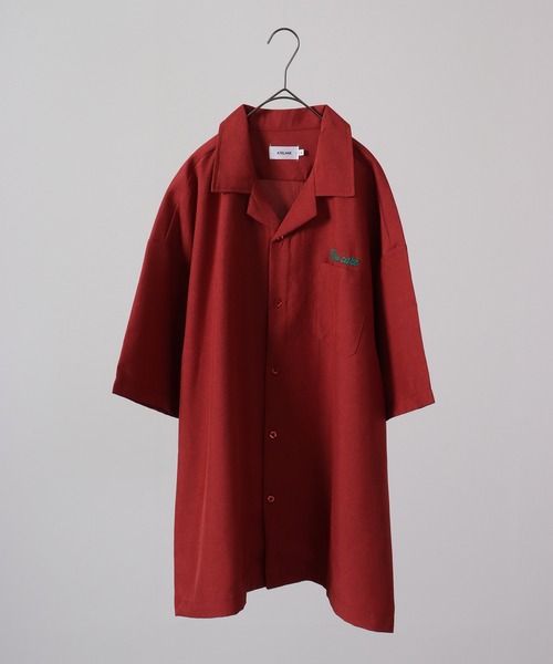 【セール】ルーズシルエット刺繍入り半袖シャツ（シャツ/ブラウス）｜ATELANE（アテレーン）