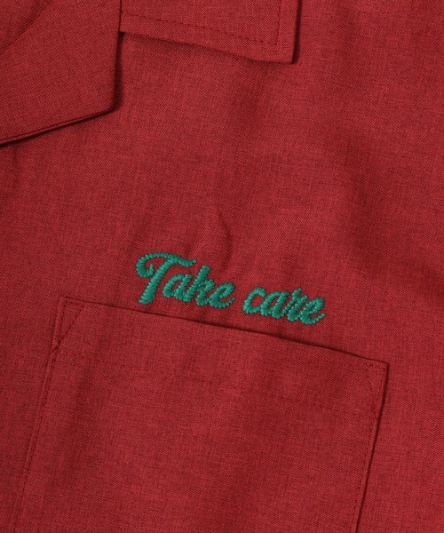 【セール】ルーズシルエット刺繍入り半袖シャツ（シャツ/ブラウス）｜ATELANE（アテレーン）