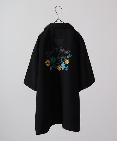 【セール】ルーズシルエット刺繍入り半袖シャツ（シャツ/ブラウス）｜ATELANE（アテレーン）