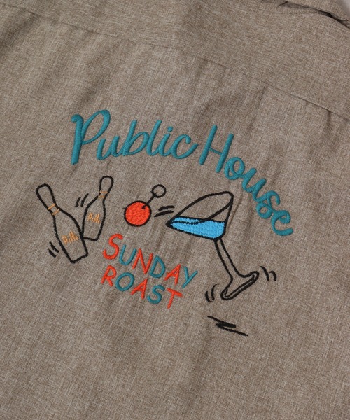 【セール】ルーズシルエット刺繍入り半袖シャツ（シャツ/ブラウス）｜ATELANE（アテレーン）