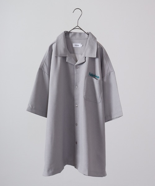 【セール】ルーズシルエット刺繍入り半袖シャツ（シャツ/ブラウス）｜ATELANE（アテレーン）